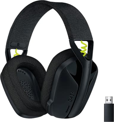 Logitech G435 Lightspeed black and neon green wireless gaming headset