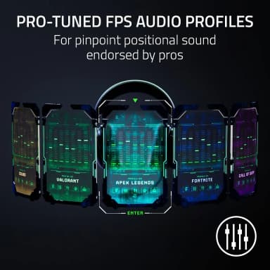 Razer BlackShark V2 Pro with pro-tuned FPS audio profiles for positional sound