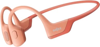 Shokz OpenRun Pro pink bone conduction headphones for sports.