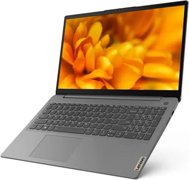 Top front view of Lenovo IdeaPad 3 15 keyboard and display