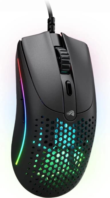 Black Glorious Model O 2 gaming mouse with RGB lighting