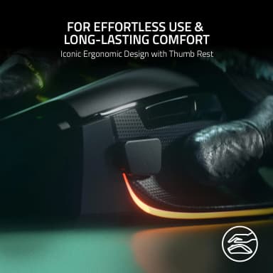 Side view of Razer Basilisk V3 with ergonomic design