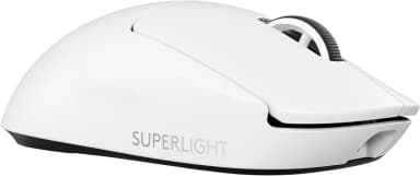 Side view of Logitech G Pro X Superlight 2 in white