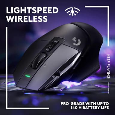 Logitech G502 X Lightspeed wireless gaming mouse with 140-hour battery life
