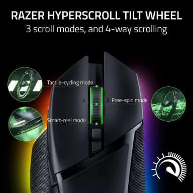 Razer Basilisk V3 Pro with Hyperscroll tilt wheel and 3 scroll modes