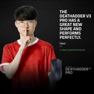 Faker endorsing Razer DeathAdder V3 Pro gaming mouse