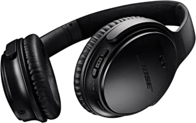 Bose QuietComfort 35 II headphones, bottom view, ideal for glasses.