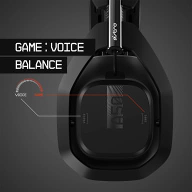 Astro A50 gaming headset showing voice and game balance feature