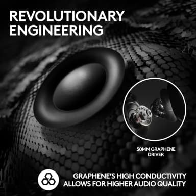 Logitech G Pro X 2 Lightspeed headset with 50mm graphene drivers for high audio quality