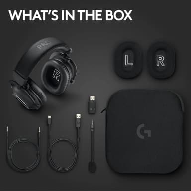 Logitech G Pro X 2 Lightspeed headset with included accessories in the box
