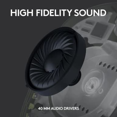 Logitech G435 Lightspeed high fidelity sound with 40mm audio drivers
