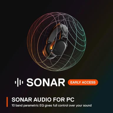 SteelSeries Arctis 7 with Sonar audio for PC featuring 10 band parametric EQ