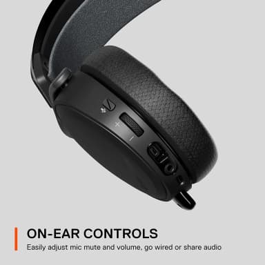 SteelSeries Arctis 7 headset on-ear controls for mic and volume adjustment