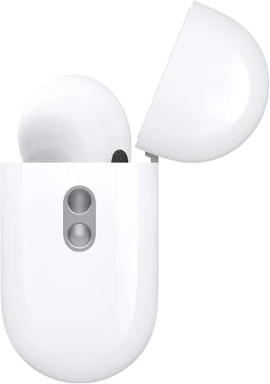 Apple AirPods Pro 2nd Gen in charging case with open lid