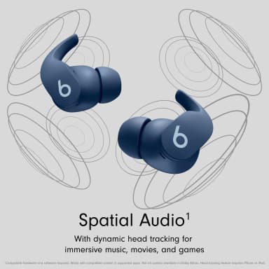Beats Fit Pro earbuds featuring spatial audio for immersive sound.