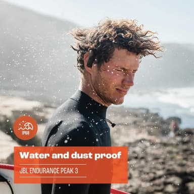 JBL Endurance Peak 3 waterproof and dustproof IP68 rating