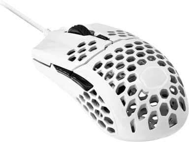 White glossy Cooler Master MM710 gaming mouse