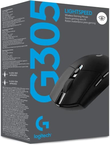 Logitech G305 Lightspeed wireless gaming mouse in box