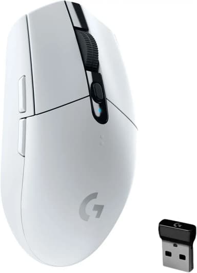 White Logitech G305 Lightspeed wireless gaming mouse