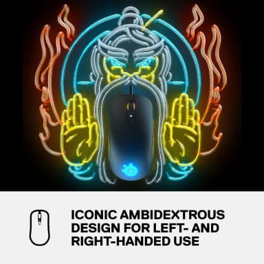 SteelSeries Sensei Ten ambidextrous design for left and right-handed use